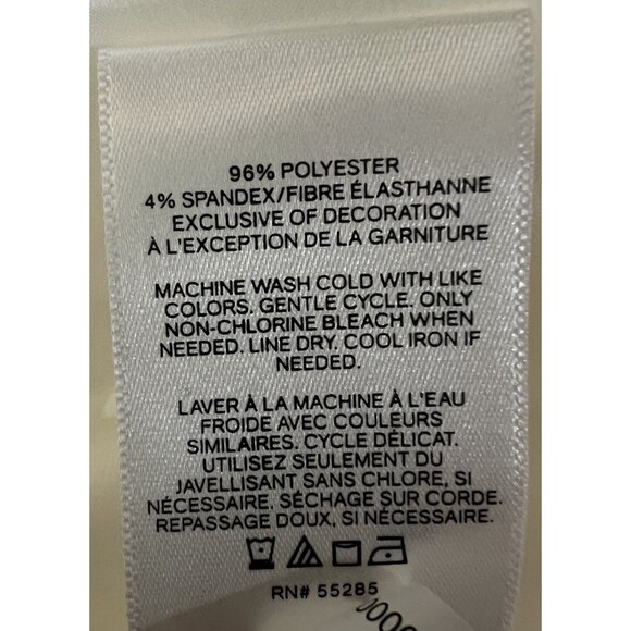 Express ~ V-Neck Long Sleeve Blouse ~ X-Large Cream Color ~ New With Tags - Picture 8 of 8